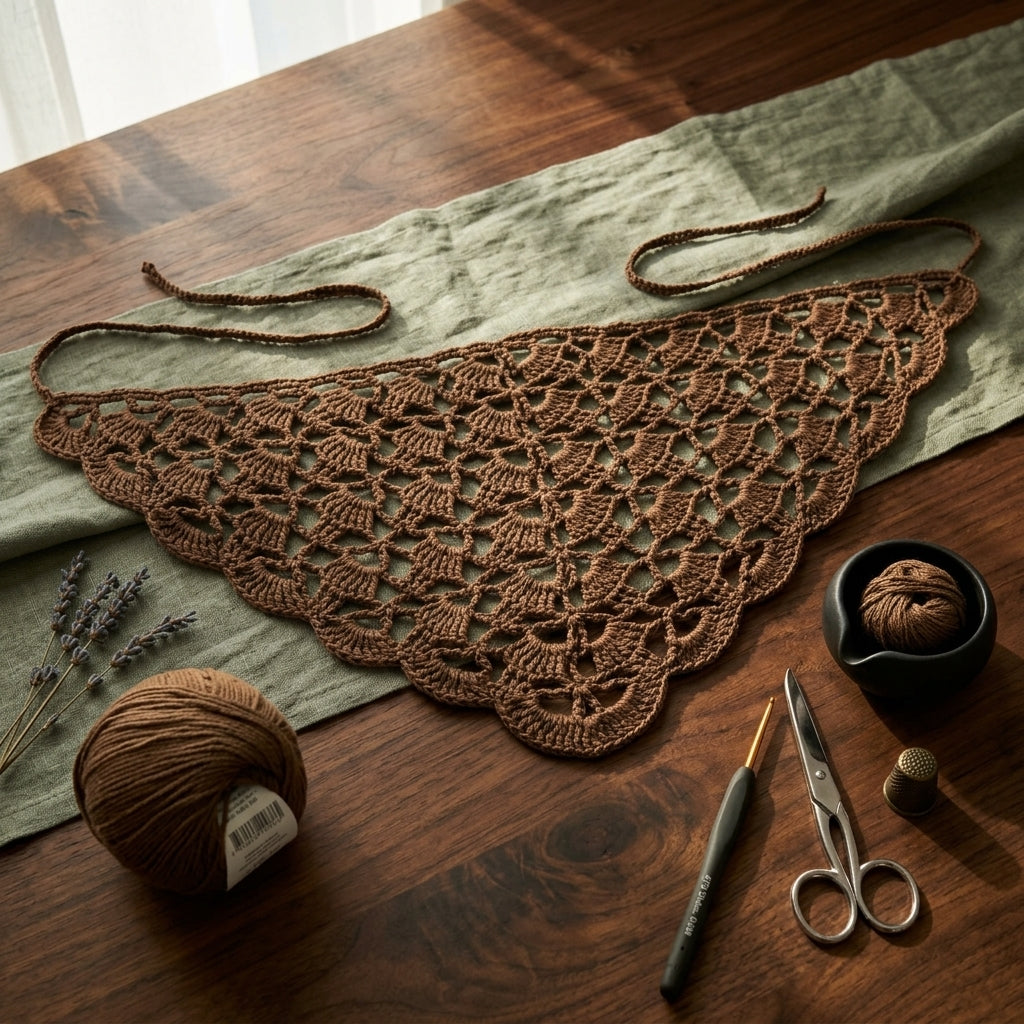 Summer Lace Head Scarf | Crochet Pattern PDF