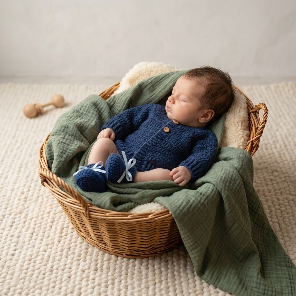 Ribbed Baby Cardigan | Crochet Pattern PDF