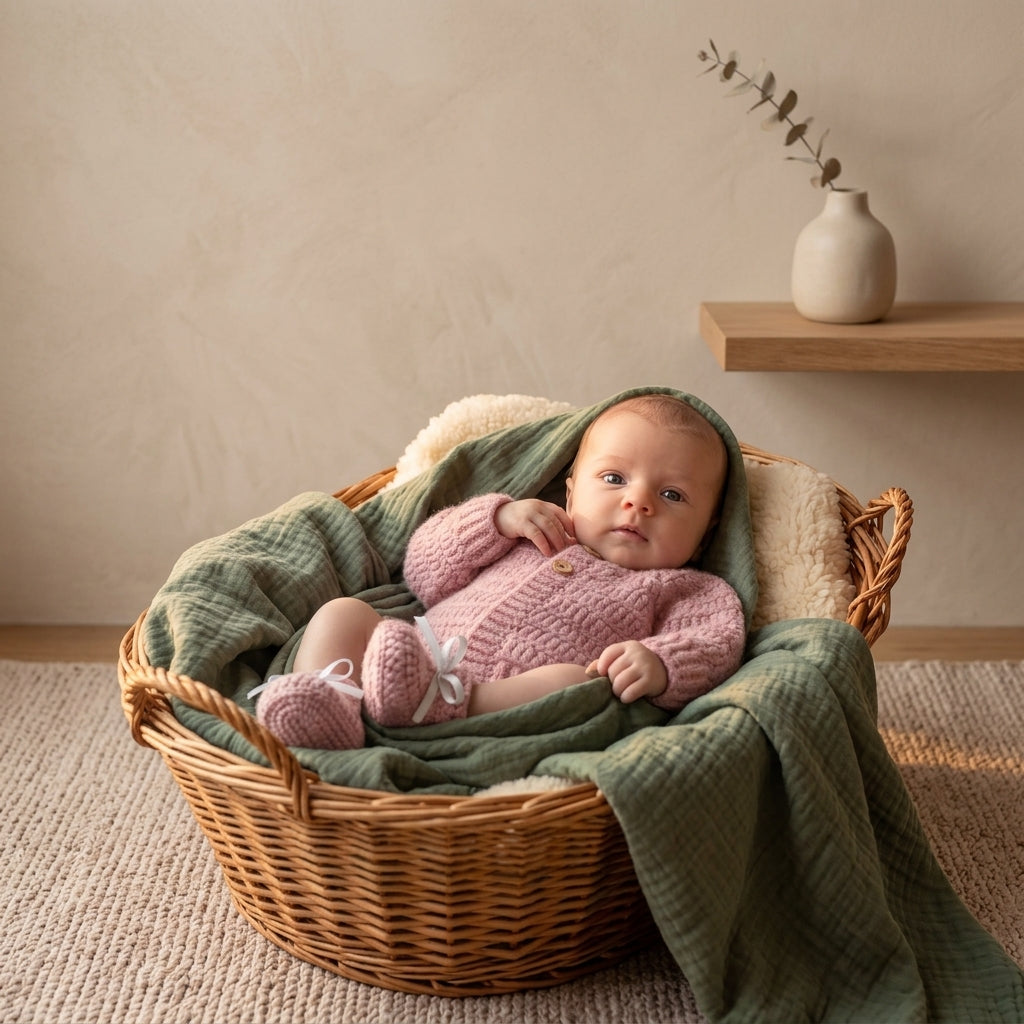 Ribbed Baby Cardigan | Crochet Pattern PDF