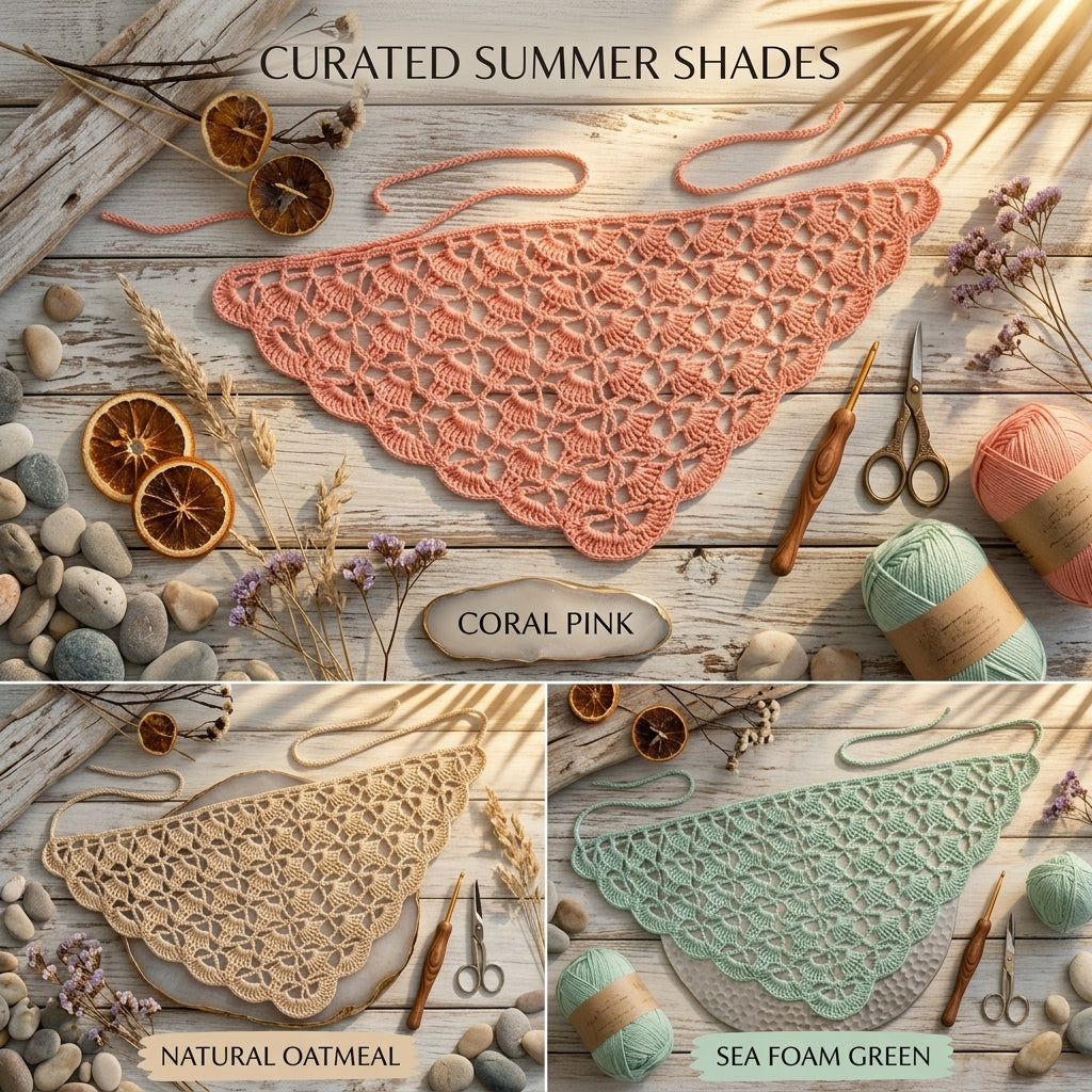 Summer Lace Head Scarf | Crochet Pattern PDF