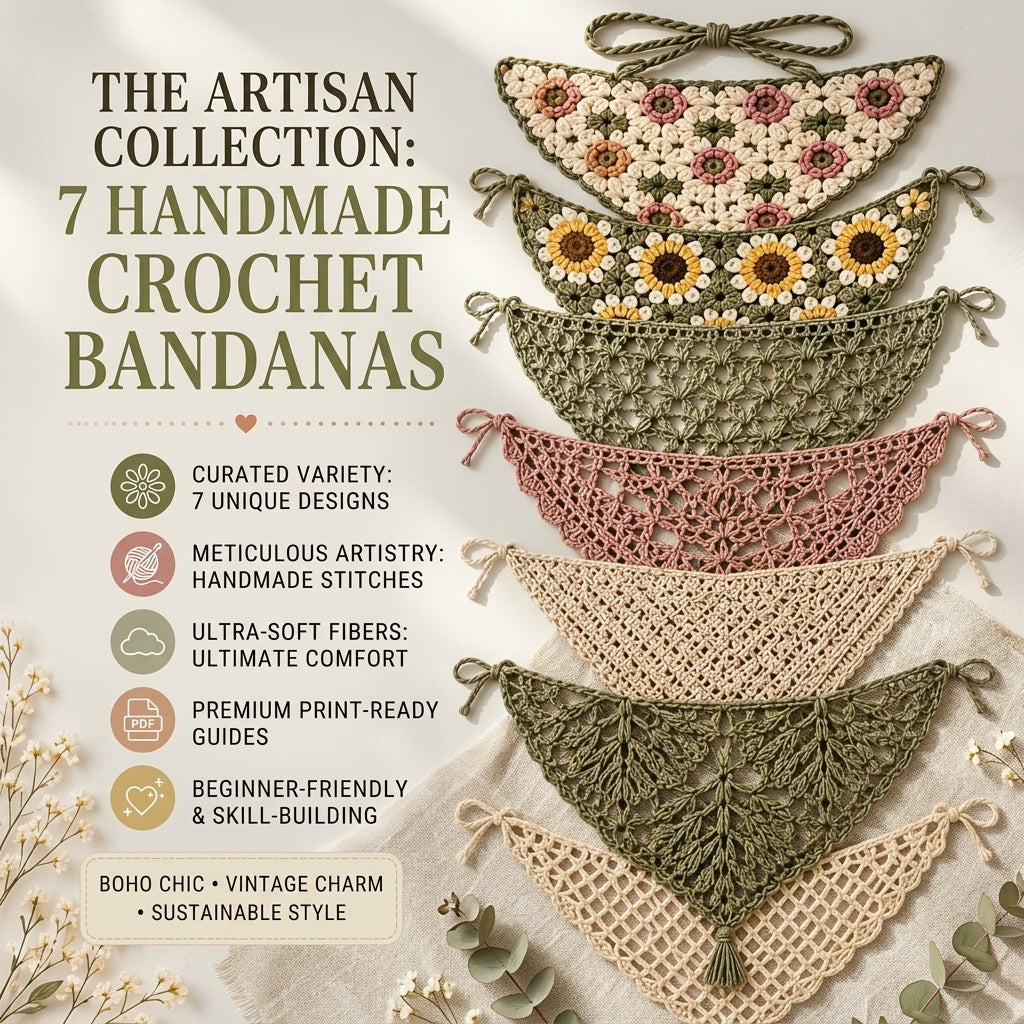7-in-1 Festival Bandana Bundle | Crochet Pattern PDF