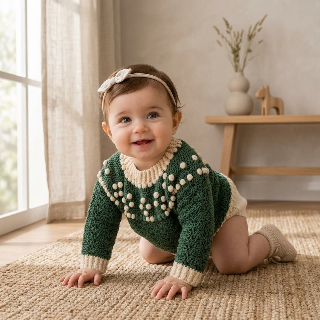 Bobble Baby Pullover | Crochet Pattern PDF