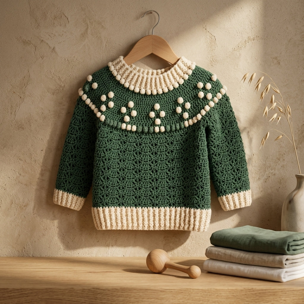 Bobble Baby Pullover | Crochet Pattern PDF