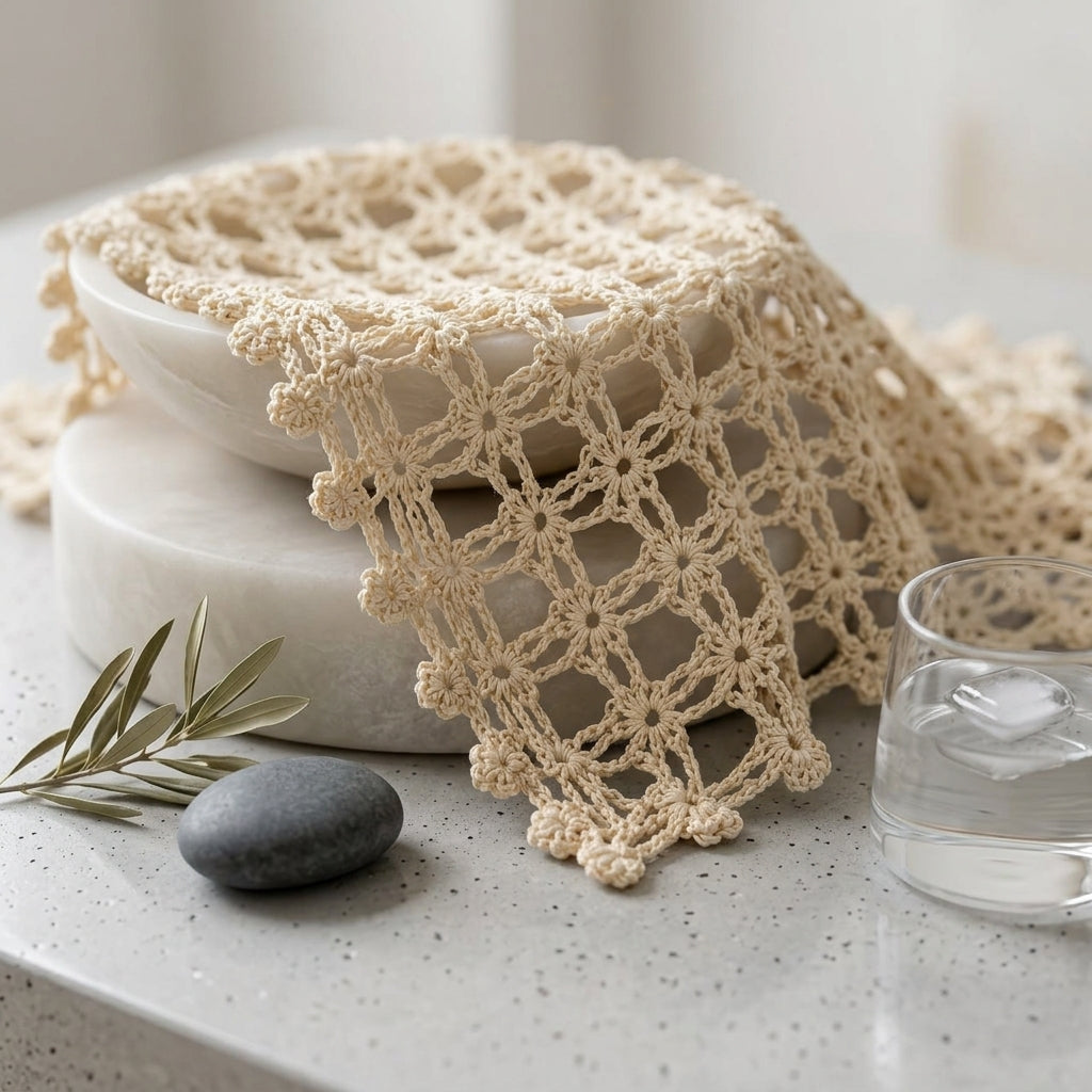 Boho Floral Lace Bandana | Crochet Pattern PDF