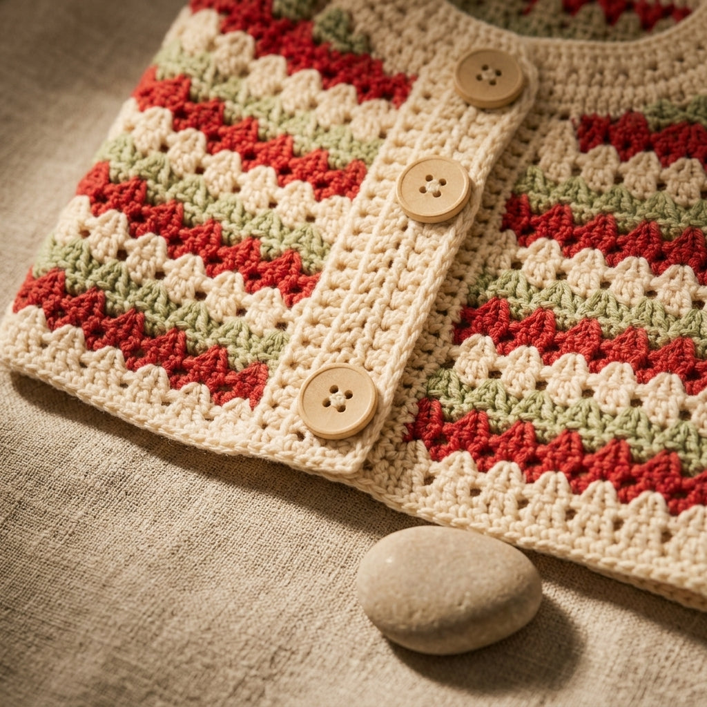 Striped Baby Cardigan | Crochet Pattern PDF