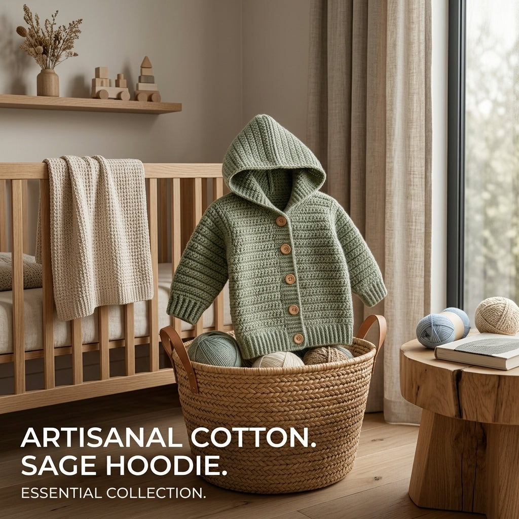 Premium Cardigan Hooded Baby Hoodie | Crochet Pattern PDF