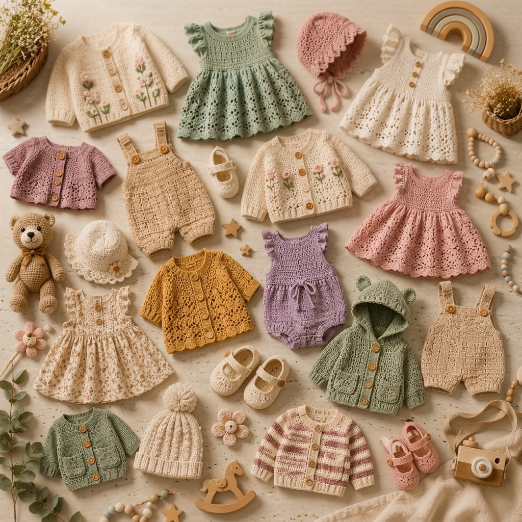 200+ Child Patterns Baby Sweater | Crochet Pattern PDF