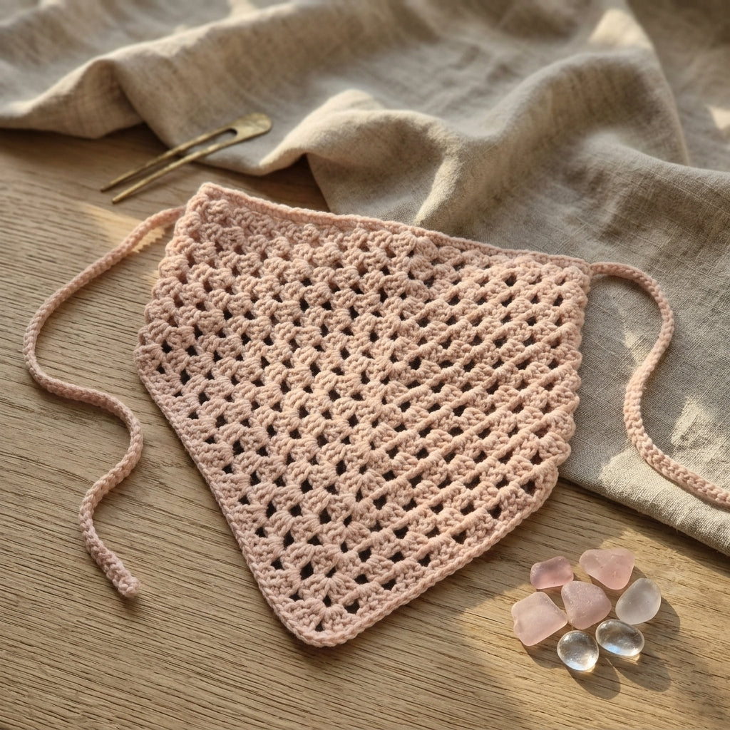 Easy Triangle Head Scarf | Beginner Crochet Pattern PDF