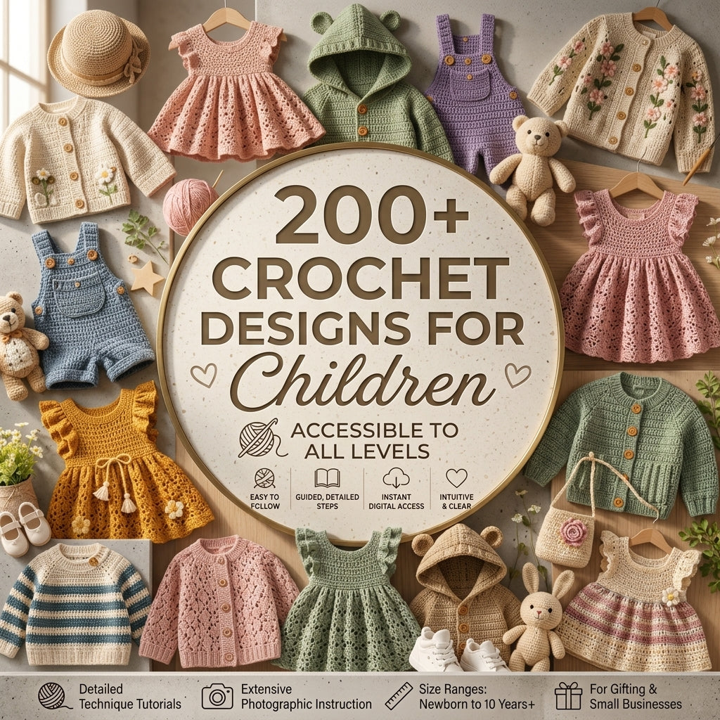 200+ Child Patterns Baby Sweater | Crochet Pattern PDF