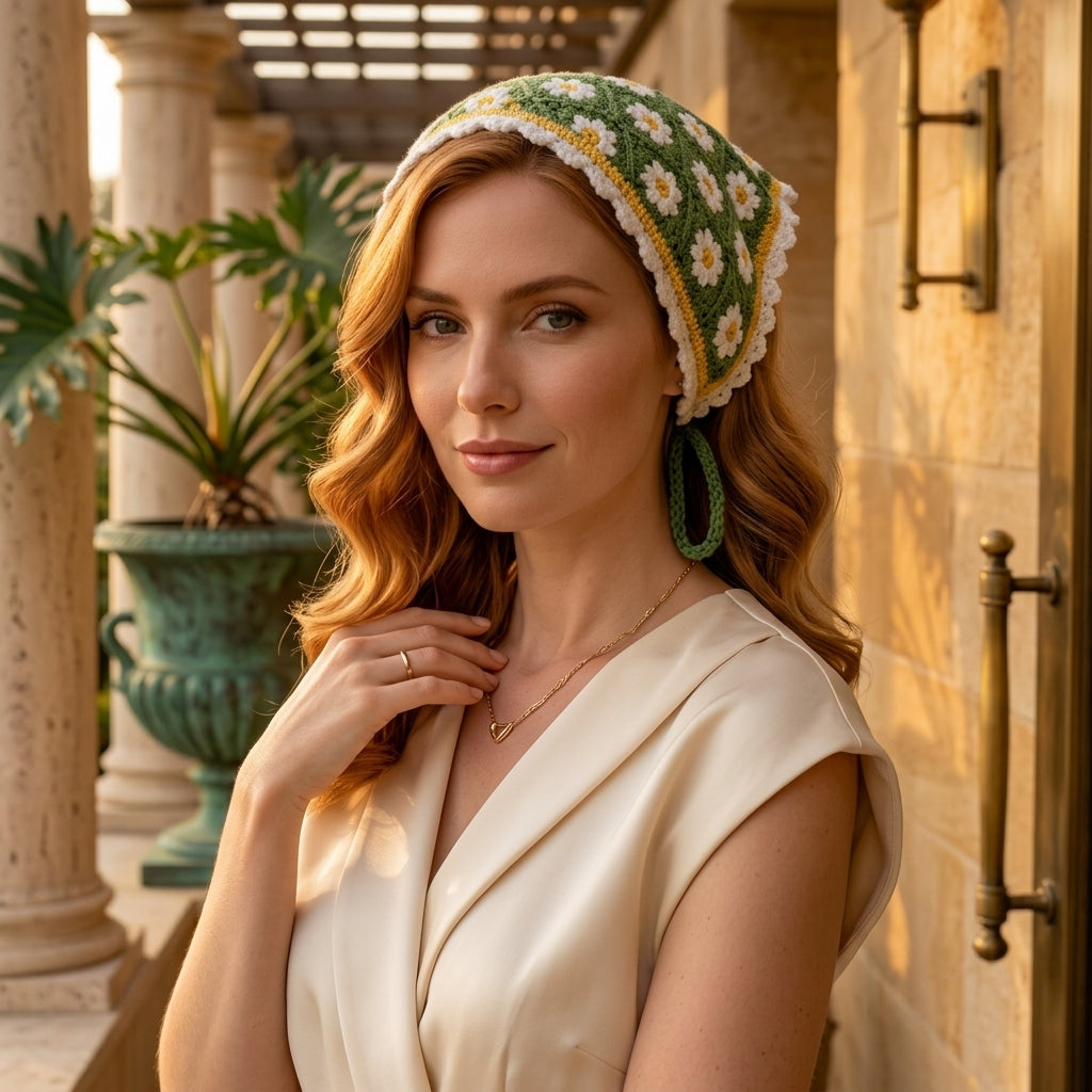 Oopsy Daisy Granny Square Bandana | Crochet Pattern PDF
