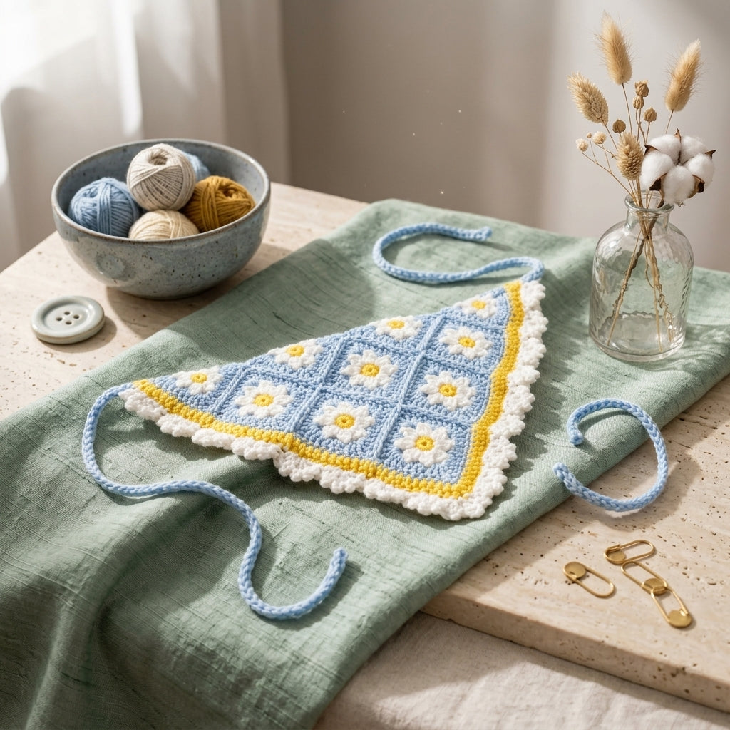 Oopsy Daisy Granny Square Bandana | Crochet Pattern PDF
