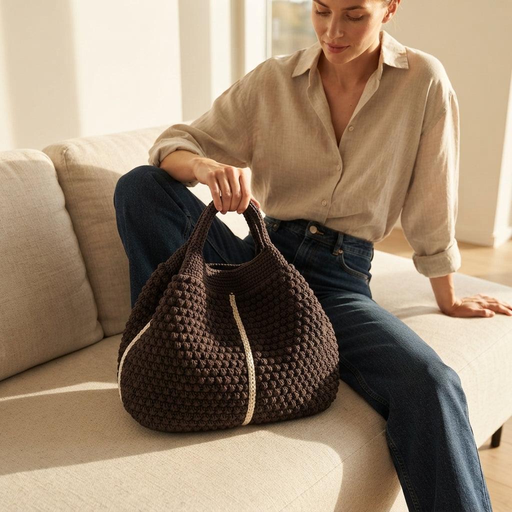 Shoulder Bag Beach Bag Tote | Crochet Pattern PDF