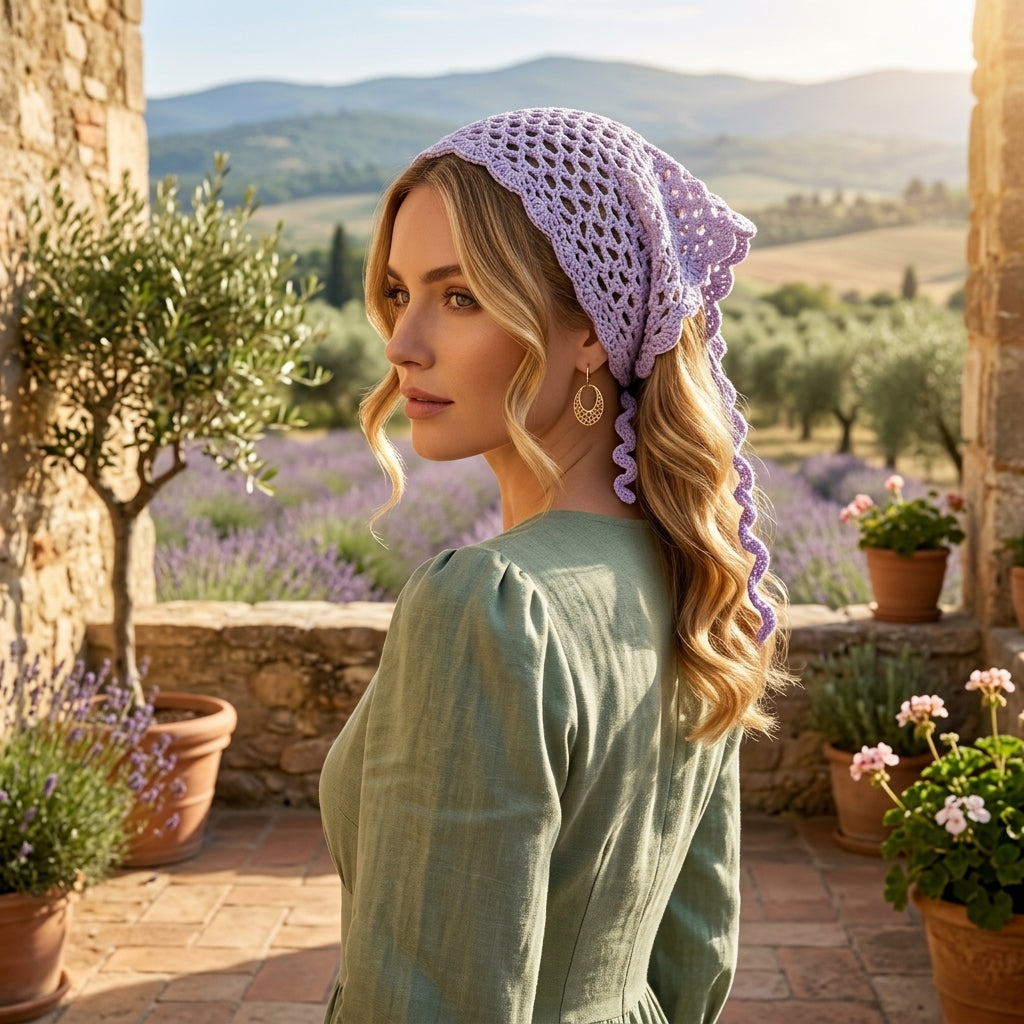 Boho Lace Waist Scarf & Head Wrap | Crochet Pattern PDF
