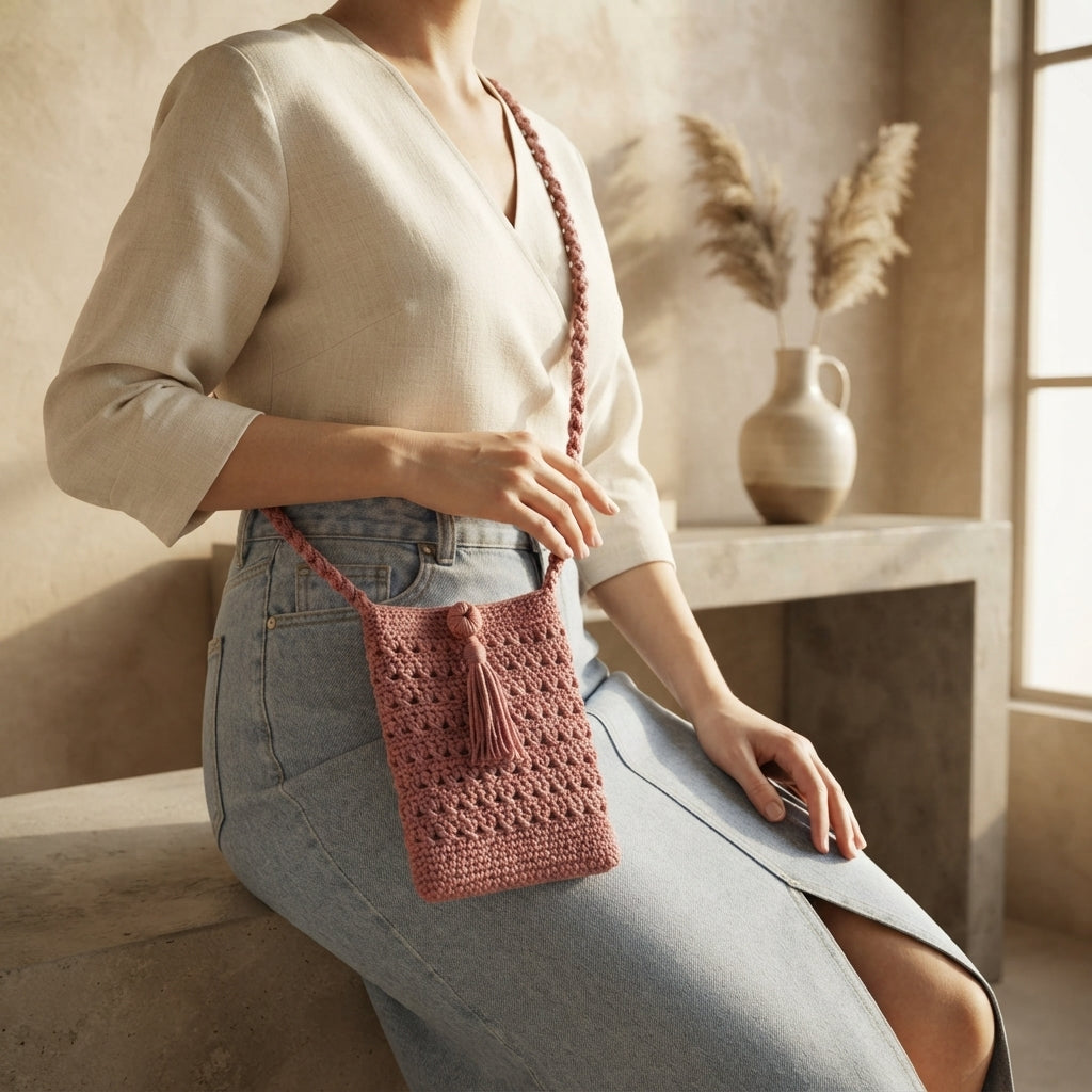 Extured Phone Phone Bag | Crochet Pattern PDF