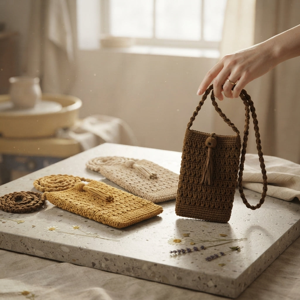 Extured Phone Phone Bag | Crochet Pattern PDF