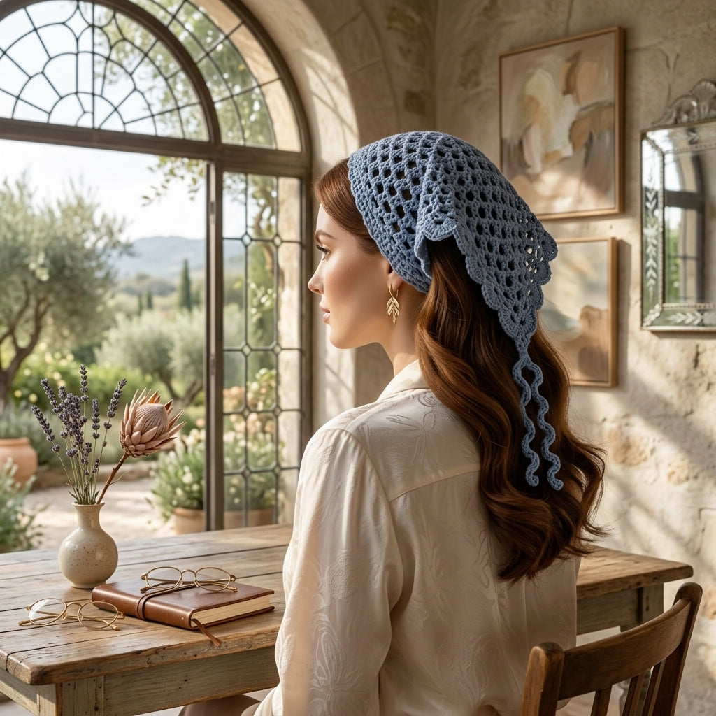 Boho Lace Waist Scarf & Head Wrap | Crochet Pattern PDF