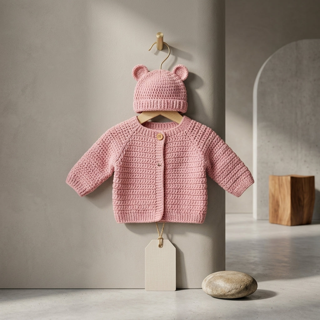 Bear Ears Baby Cardigan Bear Ears v5 | Crochet Pattern PDF